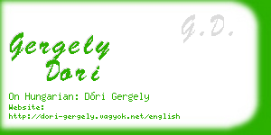 gergely dori business card
