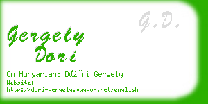 gergely dori business card